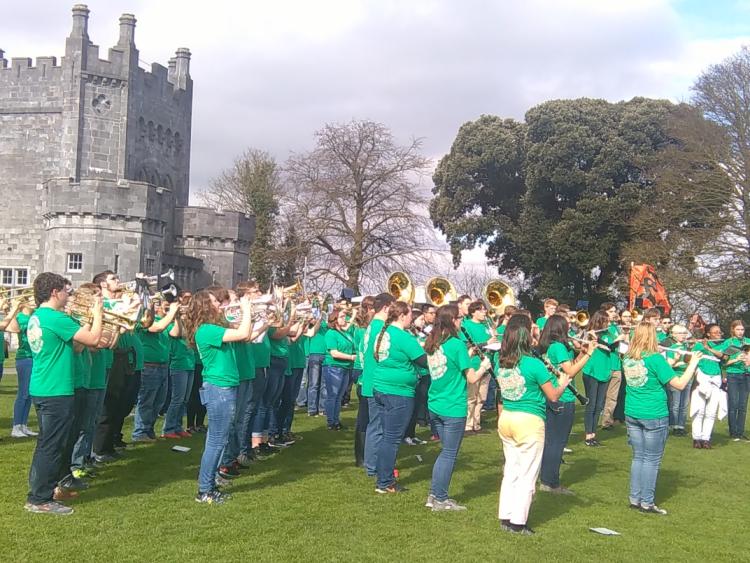 American marching band hit the right notes at Castle Park