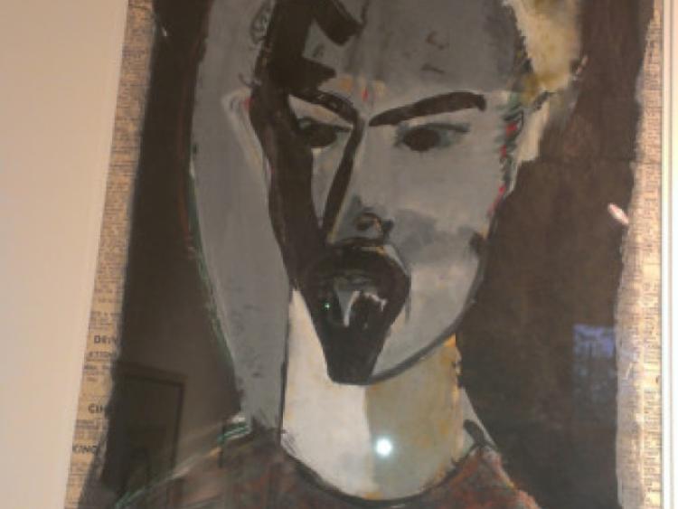 A Tony O'Malley self-portrait painted on Page 16 of the October 16, 1962 edition of the Kilkenny People.