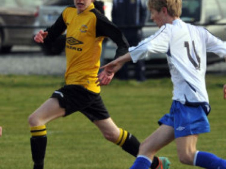 Mick Brennan, seen here in action against the North East Counties, had a good campaign for the Kilkenny & District Leagues under-16s. Photo: Michael Brophy