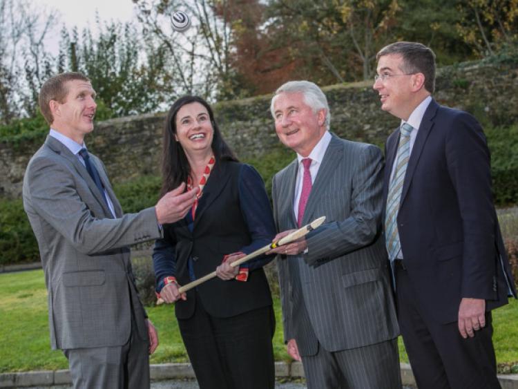 Pictured at the PwC Business Leaders Conference themed 'Decisions 2014' are Henry Shefflin; Siobhan Collier, PwC Kilkenny, Sam McCauley, Founder, Sam McCauley Chemists and  Billy Sweetman, Partner, PwC. Photo: Pat Moore.