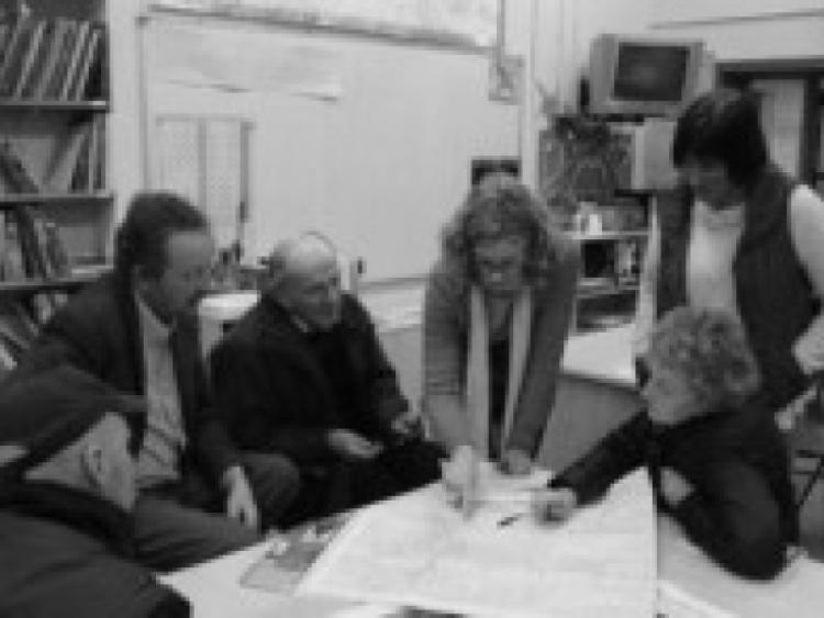 At a recent meeting of the Kilkenny Field Name Research Project in Scoil na Cr�on Cille, Gathabawn, were Michael Lalor, Tom Brennan, Eddie Lalor, Dearbhala Ledwidge, Heritage Officer, Renee Fitzpatrick and Eil�s Costelloe