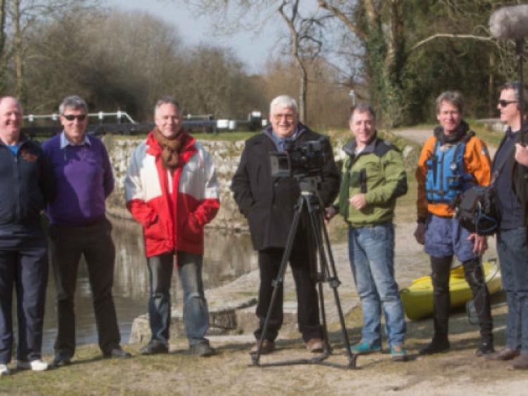 RTE presenter Derek Davis was in the Graignamanagh region last weekend making a promotional video for the area. He is pictured here with Eamonn Coogan, Jim Butler, David Bickley, Alchemy Electronic Arts, cameraman, Enda O'Looney, Jason Winn and sound engineer Neil O'Sullivan. Photo: Pat Moore.