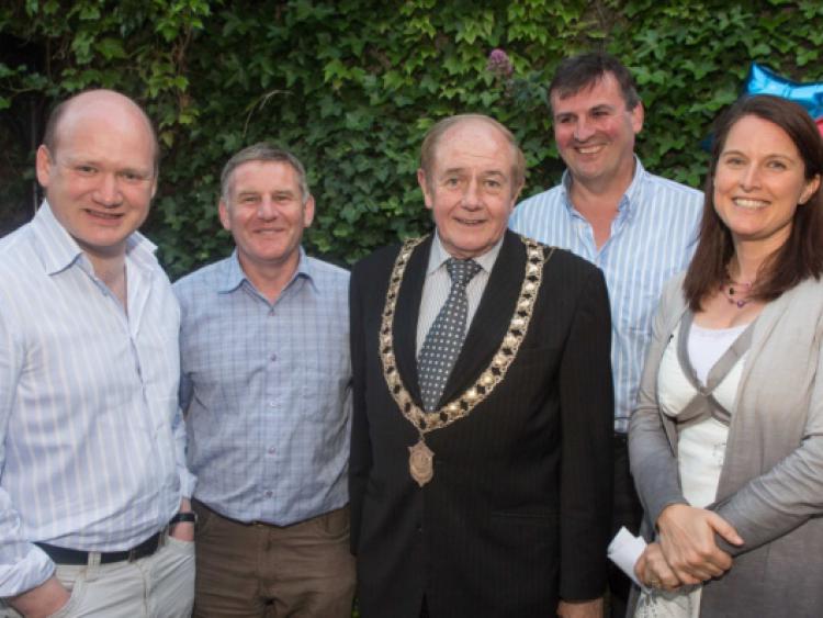 Mayor Martin Brett, Cllr David fitzgerald, Donal Croghan, The Fairways, winner of two ticket to Bruce Springsteen, John Mulholland and Nora Darce pictured at the Keep Kilkenny Beautiful Awards night at Bridie's last Thursday evening. Photo: Pat Moore.