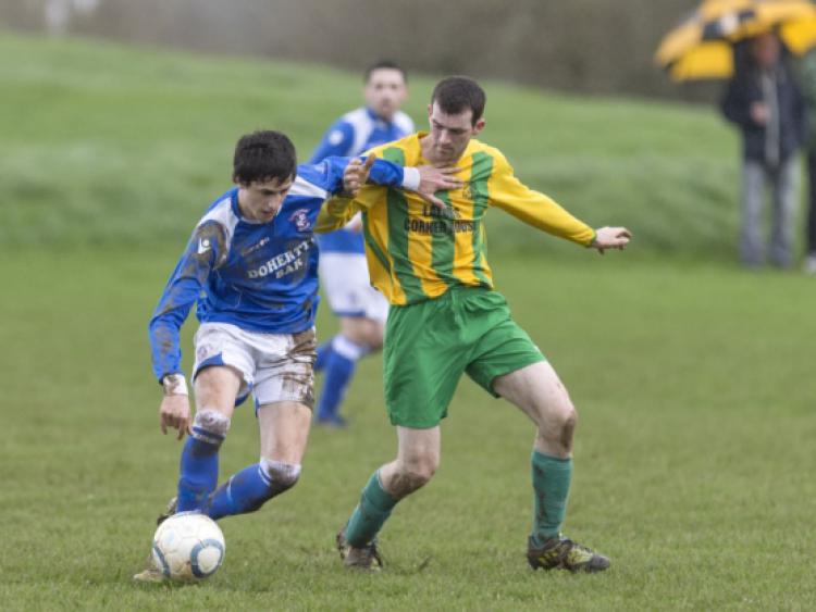 Paddy Cahill, who has been a valuable asset in midfield for Freebooters A this season, has been named the Premier Division's Player of the Year. Photo: Mark Desmond