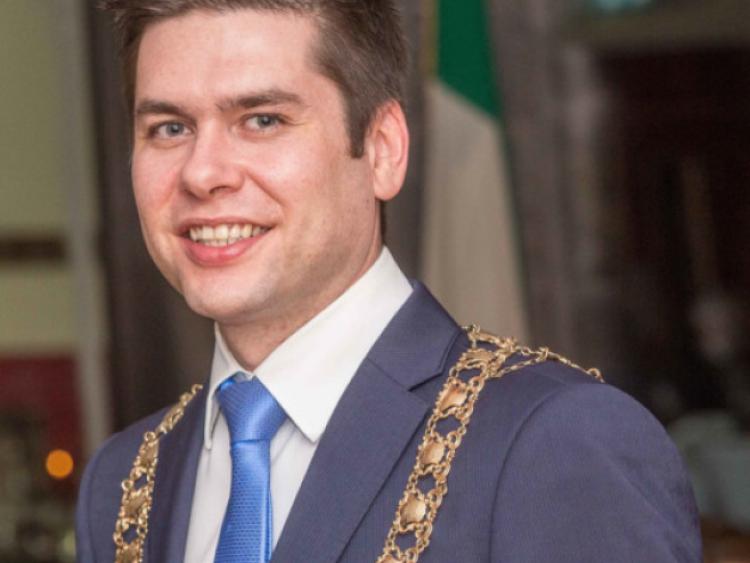 Mayor Andrew McGuinness with Lt Col Stephen Byrne at the James Stephens Barracks Christmas Dinner. Photo: Pat Moore.
