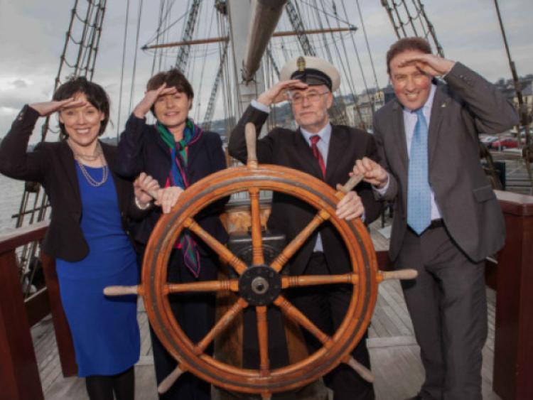 25/03/2013 (NO REPRO FEE) Improvement works on the Barrow Navigation would generate almost ��12m in additional revenue over the next ten years and create a minimum of an extra 130 plus local jobs, the ��Unlocking the Barrow�" report, launched on Monday by Ann Phelan TD, with Sean Reidy, CEO, JFK Trust, Mary Walsh, Carlow LEADER Partnership and Declan Rice, Kilkenny LEADER Partnership. Photo: Pat Moore.