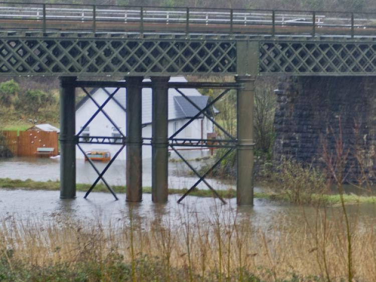 Bad weather and a very high tide caused this floodind at Grannagh Kilmacow on Monday morning.                                                                               Photo : William Maher WMCM Photography.
