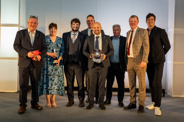 Eddie Devane, Pamela O’Keeffe, Conor Reid, Matt Roberts, Matt Sandercock, Bob Smith, James Ibbetson and Vernon Kay pictured at the 59Club Global Awards