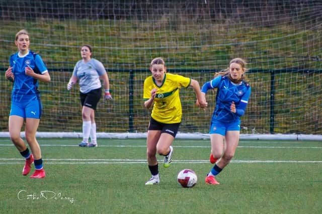 Action from CK United vs Waterford U23s on Sunday. Photo: Cathal Delaney