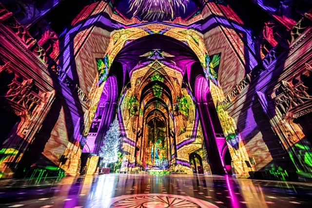 Described as the ‘stained glass windows of our time’, visitors will be wrapped in stars and moving images, guiding them through an emotional story arc that brings home the meaning of Christmas. The story unfolds through a beautifully articulated series of fine art projections and accompanying compositions.