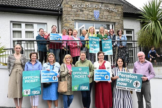 Protests over pension and pay called off outside Kilkenny schools, as ...