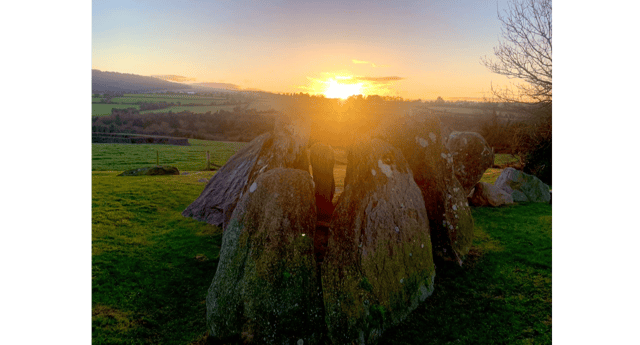 The western passage of Knockroe Passage Tomb is aligned to allow the light of the Winter Solstice to enter it on December 21 Photo: Philip Boucher Hayes