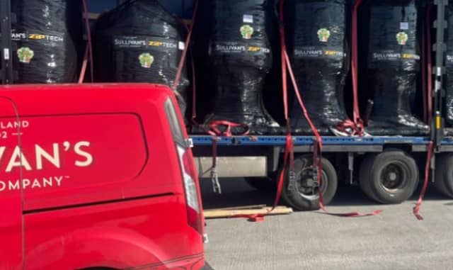 One of the containers loaded with brewing equipment that travelled from the continent to Kilkenny / PICTURE: Sullivan's Brewing Company