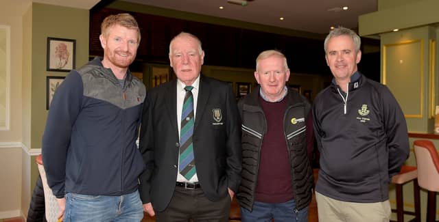 Conor Denieffe, Richie Reid, Derek Lyng, Pat Hickey, Richie Power Snr, Barry Hickey, Dan Cody and James Young at the launch of the Kilkenny GAA Golf Classic 2025 - Picture: Willie Dempsey