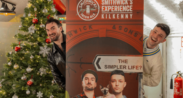 Irish content creators and podcasters James Kavanagh and William Murray, pictured at Smithwick’s Experience Kilkenny