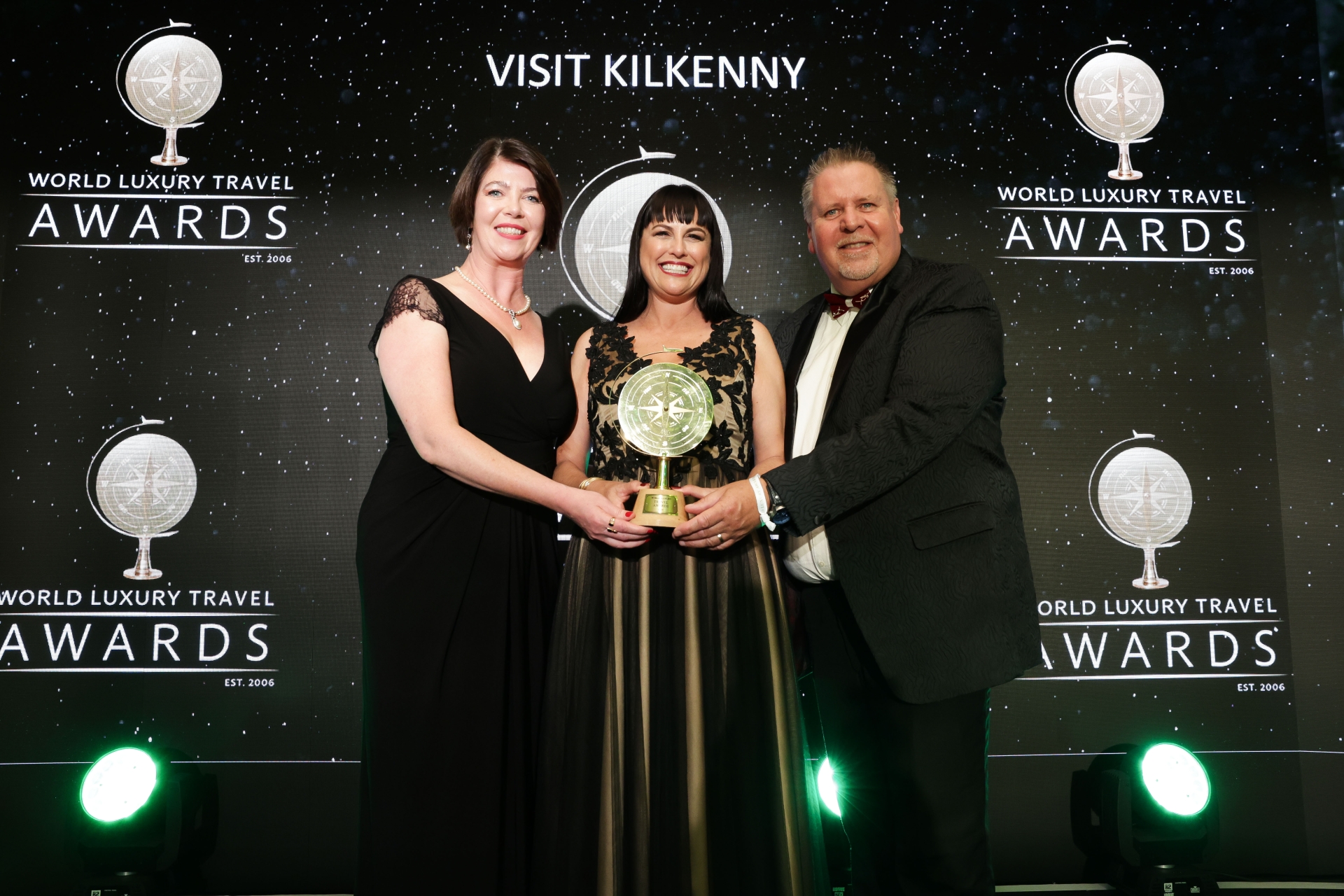 Kilkenny Tourism's Valerie O'Sullivan (vice chair and Heritage & Culture director) and Nevin Cody (Shopping & Retail director) who collected the award