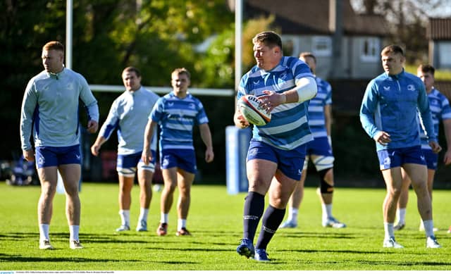 Tadhg Furlong during Leinster rugby squad training at UCD in Dublin. Picture: Brendan Moran/Sportsfile