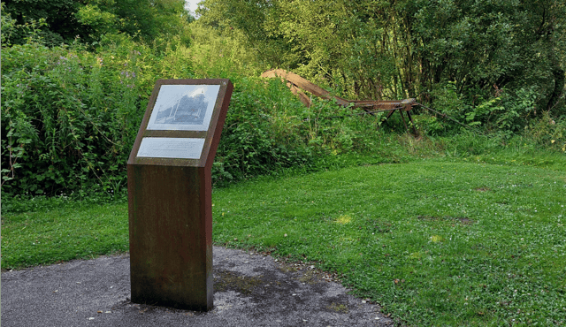 Remnants of the former bridge in Talbot's Inch