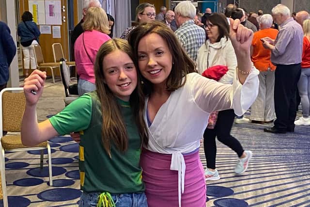 She was elected late last night/early Sunday morning after the third count alongside Michael Doyle (Fine Gael).