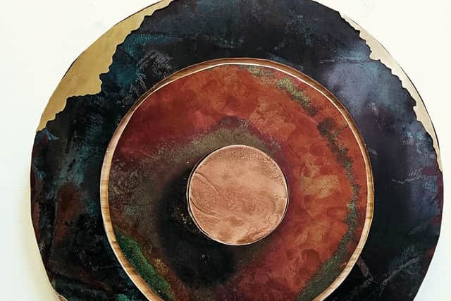 Having trained in Cork in 2016, Carole learned to cut, file and solder metal together. She has also become skilled at patination, hammering, annealing and etching.