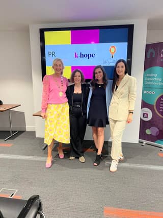 Network Ireland Kilkenny President Anne Healy of Biddy's Good Luck Horseshoes with Sally Leadbetter, PR Partners, Catie Beth Bowman, K. Hope Creative and Laura Stapleton, Little Spark Media