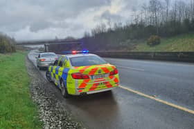 The incident, which happened on the M8 Cork - Dublin motorway on Thursday, has been highlighted on social media ahead of the busy bank holiday weekend
