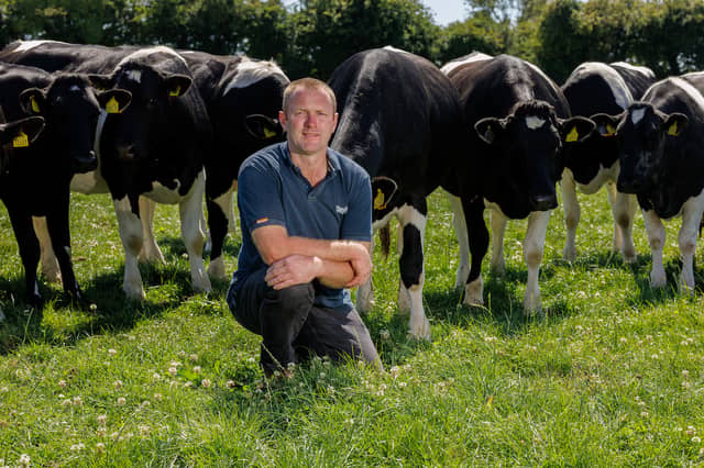 Denis Drennan on his farm, near Dunbell, Kilkenny