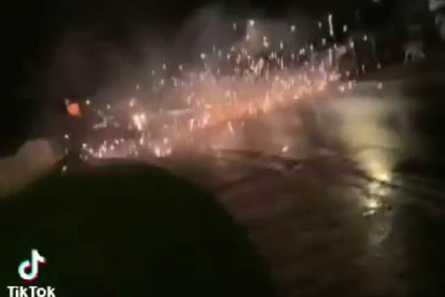 "A group of over fifty youths, some wearing balaclavas, posting on TiKTok as they went,  descended on the area setting off fireworks and bangers.