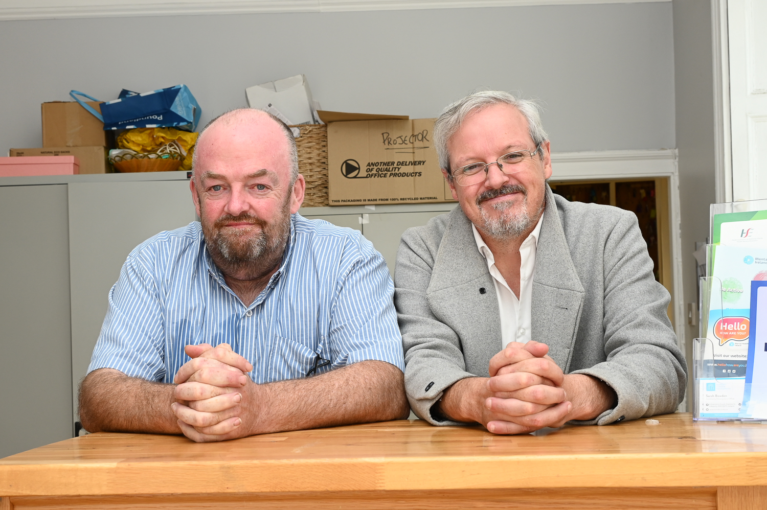 Noel Sherry, General Manager of the Good Shepherd Centre and Thomas McNamara, Social Care Worker