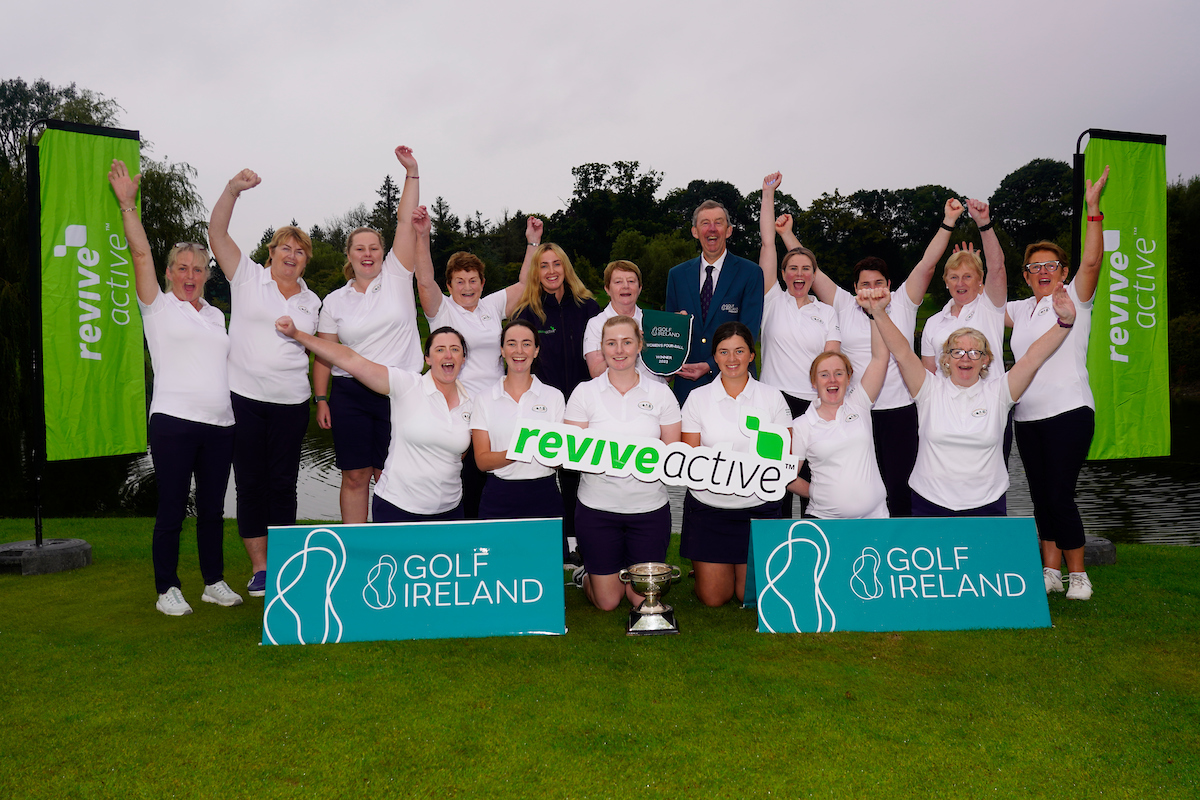 Gowran Park rejoice following their victory in the Revive Active Women's Fourball. Picture: Thos Caffrey/Golffile.