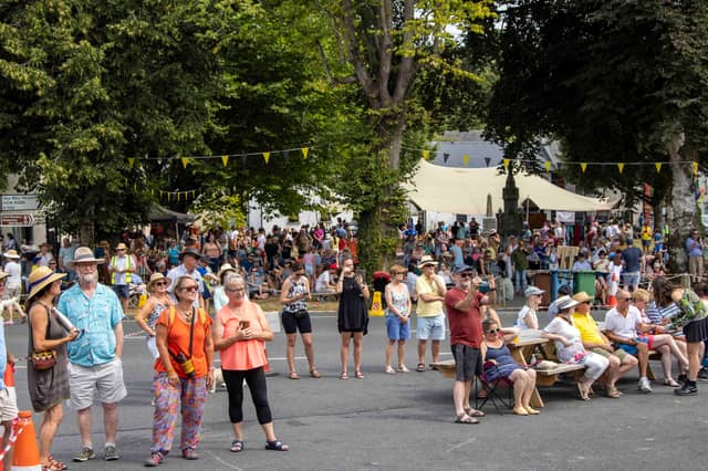 Crowds enjoying the Keep Her Lit Festival in Inistioge