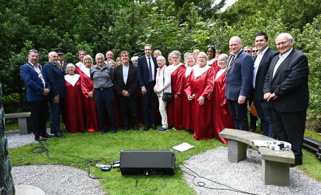 The ceremony took place on Sunday in the Castle Park