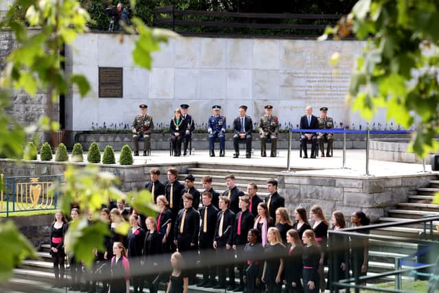 Other figures at the commemoration included the Lord Mayor of Dublin Caroline Conroy, former Taoiseach Bertie Ahern, Sinn Fein president Mary Lou McDonald and former SDLP leader Mark Durkan.
