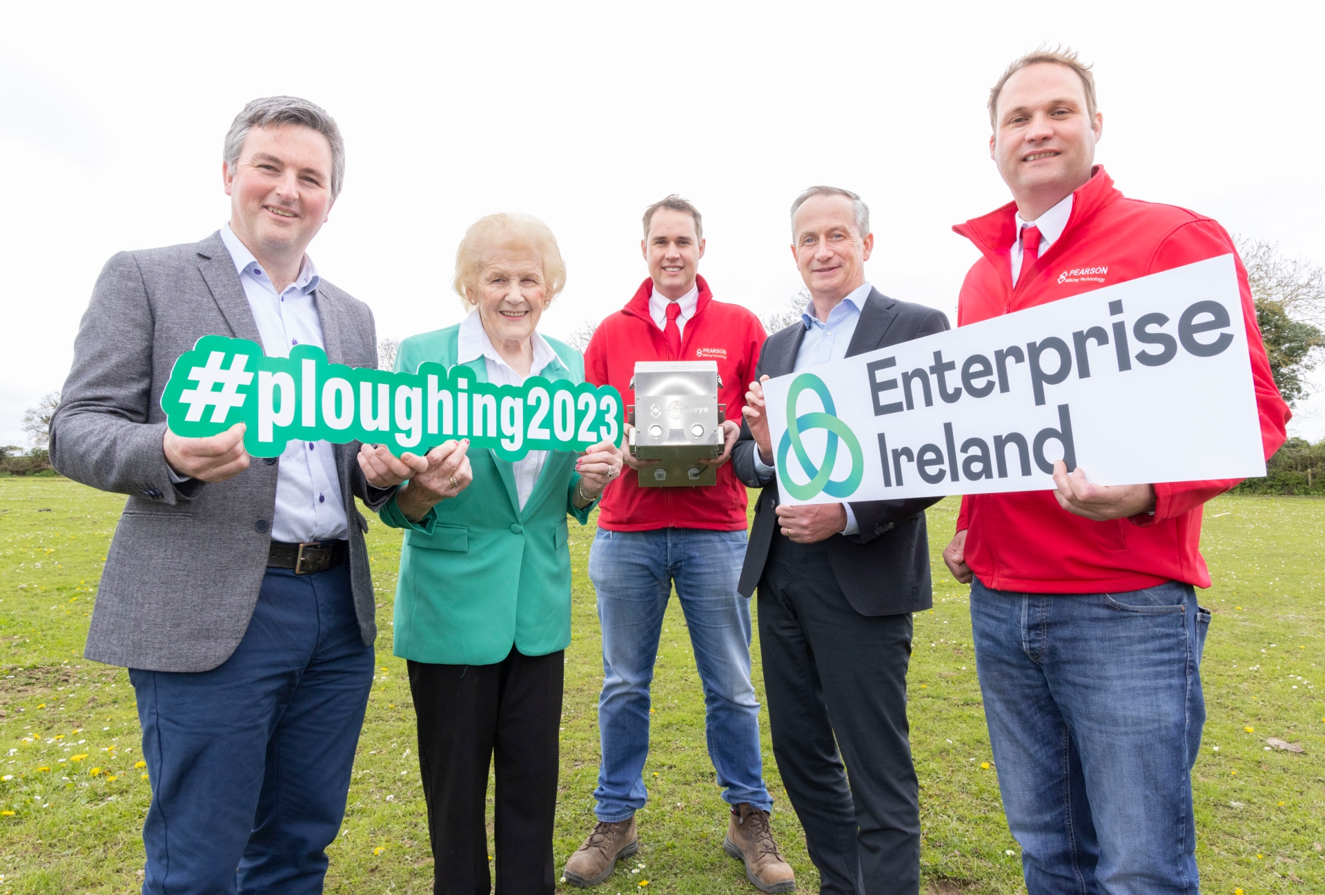 Leo Clancy, CEO, Enterprise Ireland, Anna May McHugh, NPA Managing Director, James Maloney, Enterprise Ireland, Lloyd and David Pearson from Pearsons Milking Technology. Photo: Paul Sherwood/Coalesce