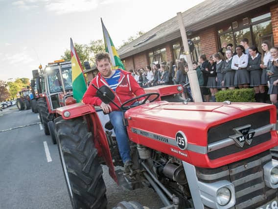 A previous run of the Kilkenny College Tractor Run