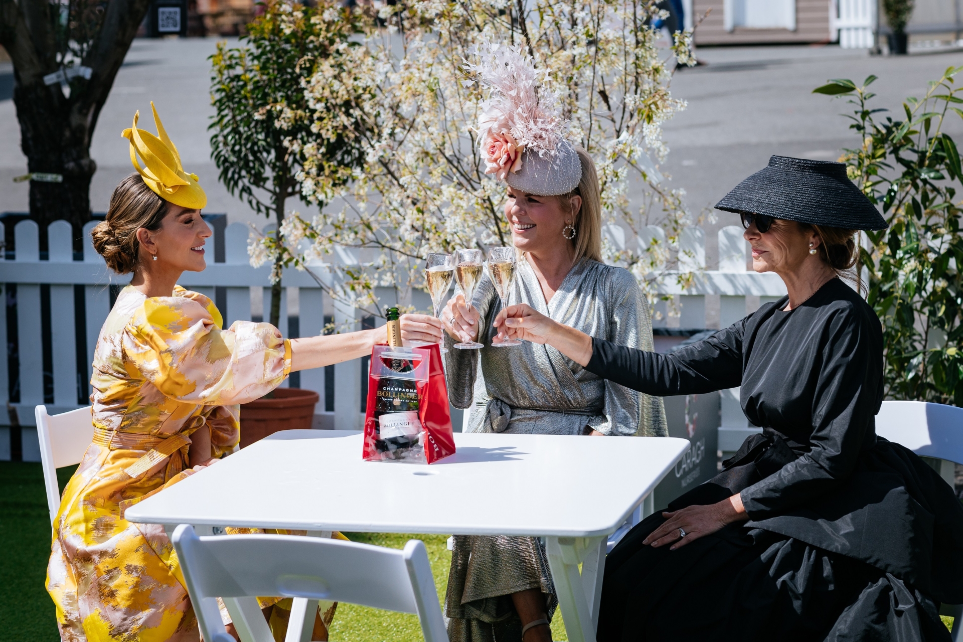 Katie Du Jour Marietta Doran and Jess Colivet Bollinger Best Dressed at Punchestown