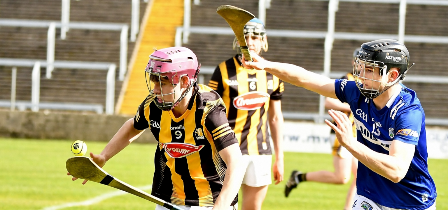 Kilkenny's Michael Ahern gets away from a Laois challenge during Saturday's Leinster MHC clash in Portlaoise. Picture: Willie Dempsey