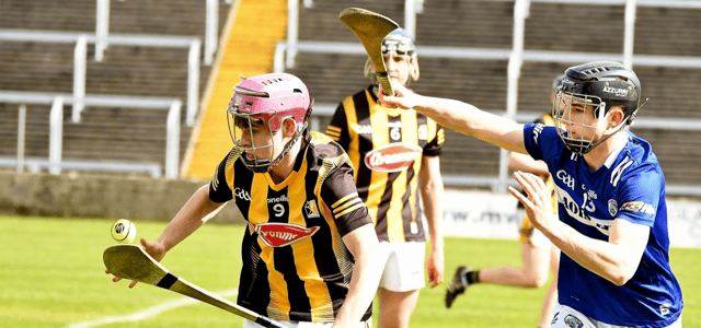 Kilkenny's Michael Ahern gets away from a Laois challenge during Saturday's Leinster MHC clash in Portlaoise. Picture: Willie Dempsey
