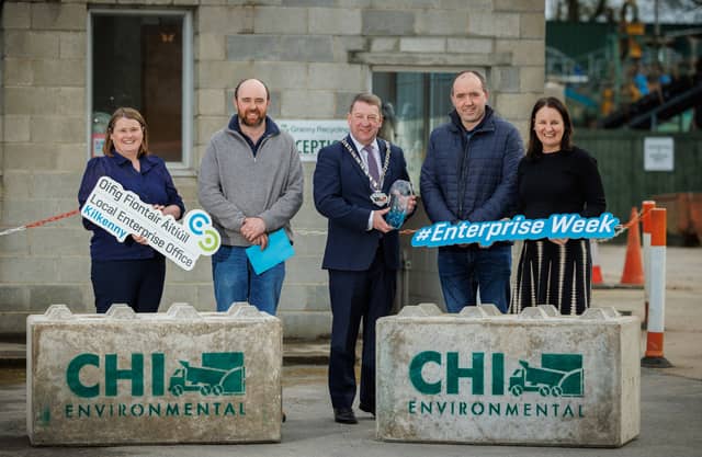 Aileen McGrath, acting Head of Enterprise, LEO; Richie Murphy, Director CHI Environmental; Cllr Pat Fitzpatrick, KCC; Pat Murphy, Director CHI Environmental and Catherine Hennessy, LEO