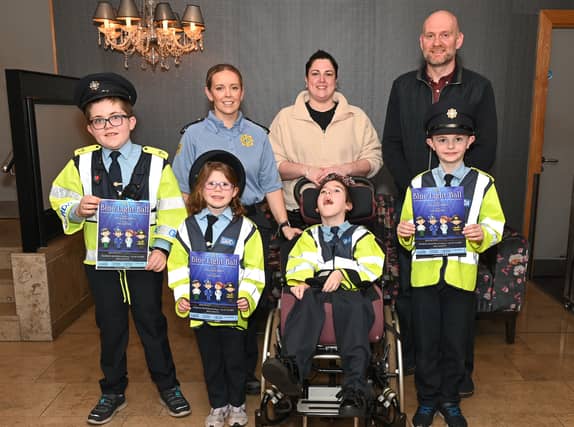 Little Blue Heroes Cormac, Ameila, Caragh and Conor at the launch pictured with committee members
