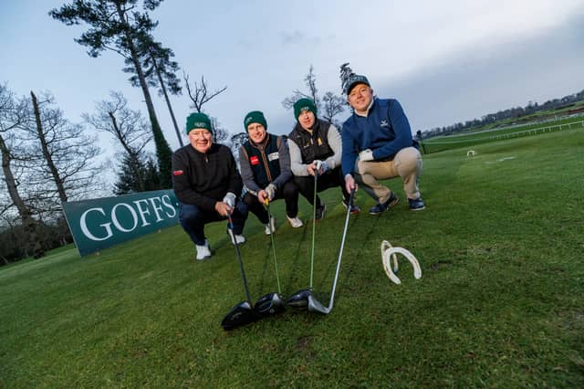 Pictured from left are Joe Connolly, Chairman Gowran Park; Paul Townend, Champion national hunt jockey; T J Reid, Kilkenny hurling star and Joey Cullen, Marketing Director of Goffs