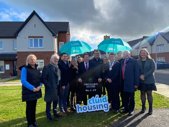 Minister for Housing Darragh O'Brien at Orchard Close in Kilkenny