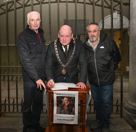 Cllr John Coonan, Mayor David Fitzgerald, and Cllr Eugene McGuinness PICTURE: VICKY COMERFORD