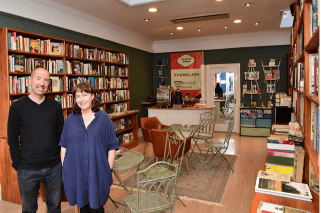 Stephen Buck and Marian O'Neil of the Book and Coffee Shop in Kilkenny who have made the shortlist of The Gloss Best Shops