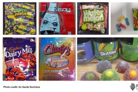 Examples of the types of cannabis containing sweets