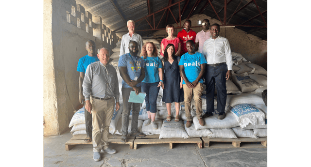 Front: Bishop Cullinane, Bishop of Waterford and Lismore, Patricial Friel, Executive Director of Mary’s Meals Ireland and Angelina Howard, Mary’s Meals Volunteer Back: Declan Browne, Diocesan Advisor
