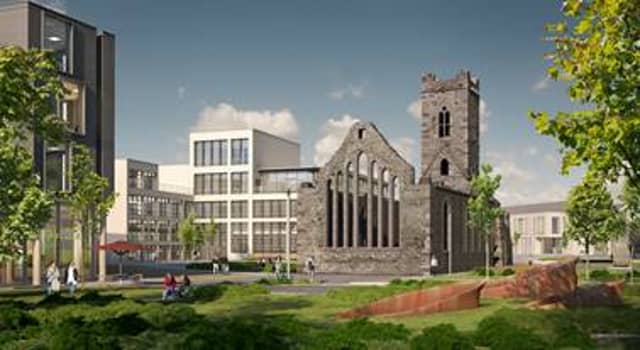 A CGI image of the proposed Abbey Quarter site