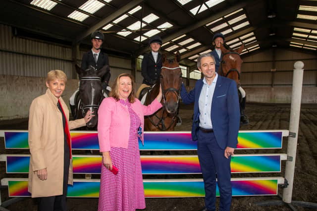 Minister for Further and Higher Education, Simon Harris TD with Eileen Curtis, Chief Executive, KCETB and Martha Bolger, Director of Further Education and Training at KCETB at Grennan Equestrian Ce