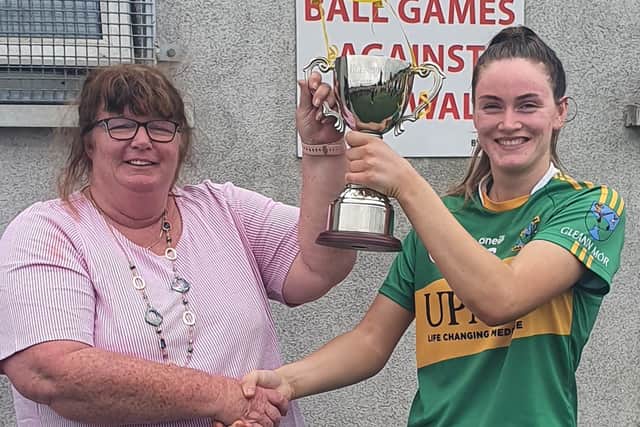Glenmore camogie club chairperson Bridget Murphy thanked everyone who attended for their support. Captain Marie Claire was presented with the Lily May O’Dwyer Cup by her mother Una. The Player of the Tournament honours went to Glenmore’s Laura Doherty.