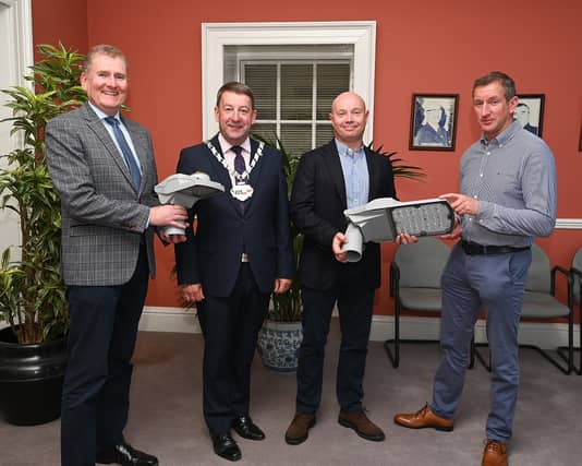 Sean McKeown, Acting Chief Executive, Kilkenny Co. Cll; Cllr. Pat Fitzpatrick, Cathaoirleach, Richard Steward, Managing Director, ASD Lighting Plc, Damine Lennon, Managing Director, Killaree Lighting